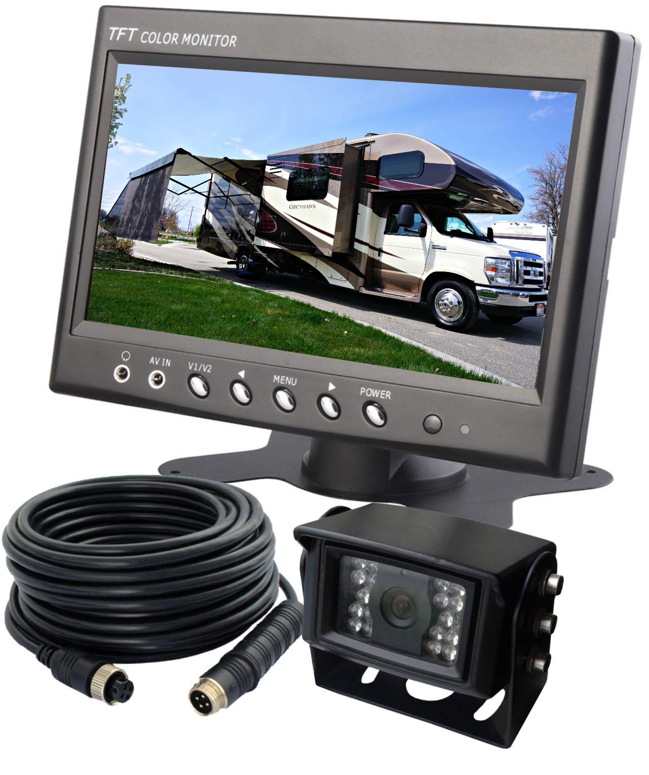 Buy AutoPal 7"Wired Reverse Rear View Backup Camera System, Reverse/Continuous Use,NIGHT VISION