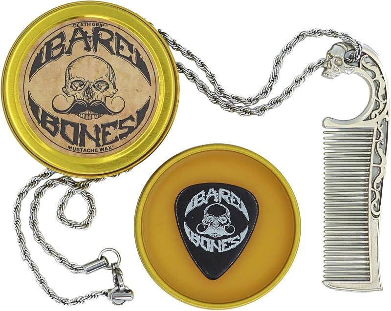 Kit de cera para bigode THE VINTAGE GROOMING CO Sudden Death com pente metálico Death Grip