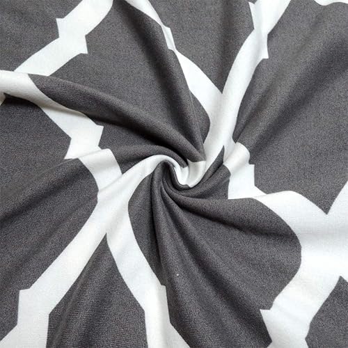 Miniatura 4 de Franala Juego de 4 fundas para silla, color gris, geométricas, elásticas, lavables, extraíbles, para cocina, hotel, comedor, boda, fiesta,