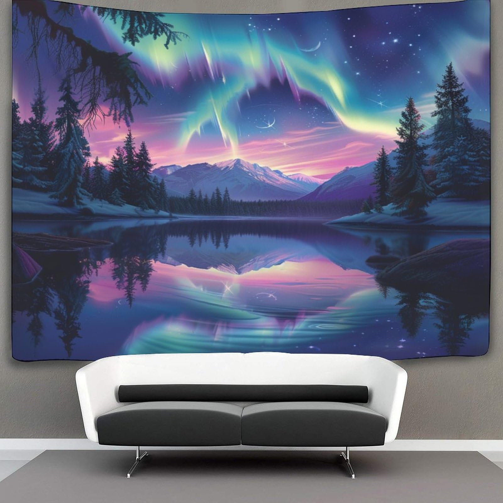 GXYUAOIEF 3D Northern Lights Printed Wall Blanket Home Decoration Bedding Poster Wall Art Tapestry Tapestries Wall Hanging Soft Polyester for Kids Boys Girls Bedroom Living Room 100cmx150cm