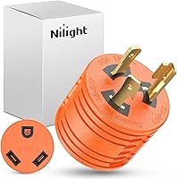 Vista 17 de Nilight Adaptador de Corriente para RV de 30 Amperios a 15 Amperios 110 Voltios Enchufe RV de Servicio Pesado TT-30P a 5-15R Enchufe Macho de 30A a