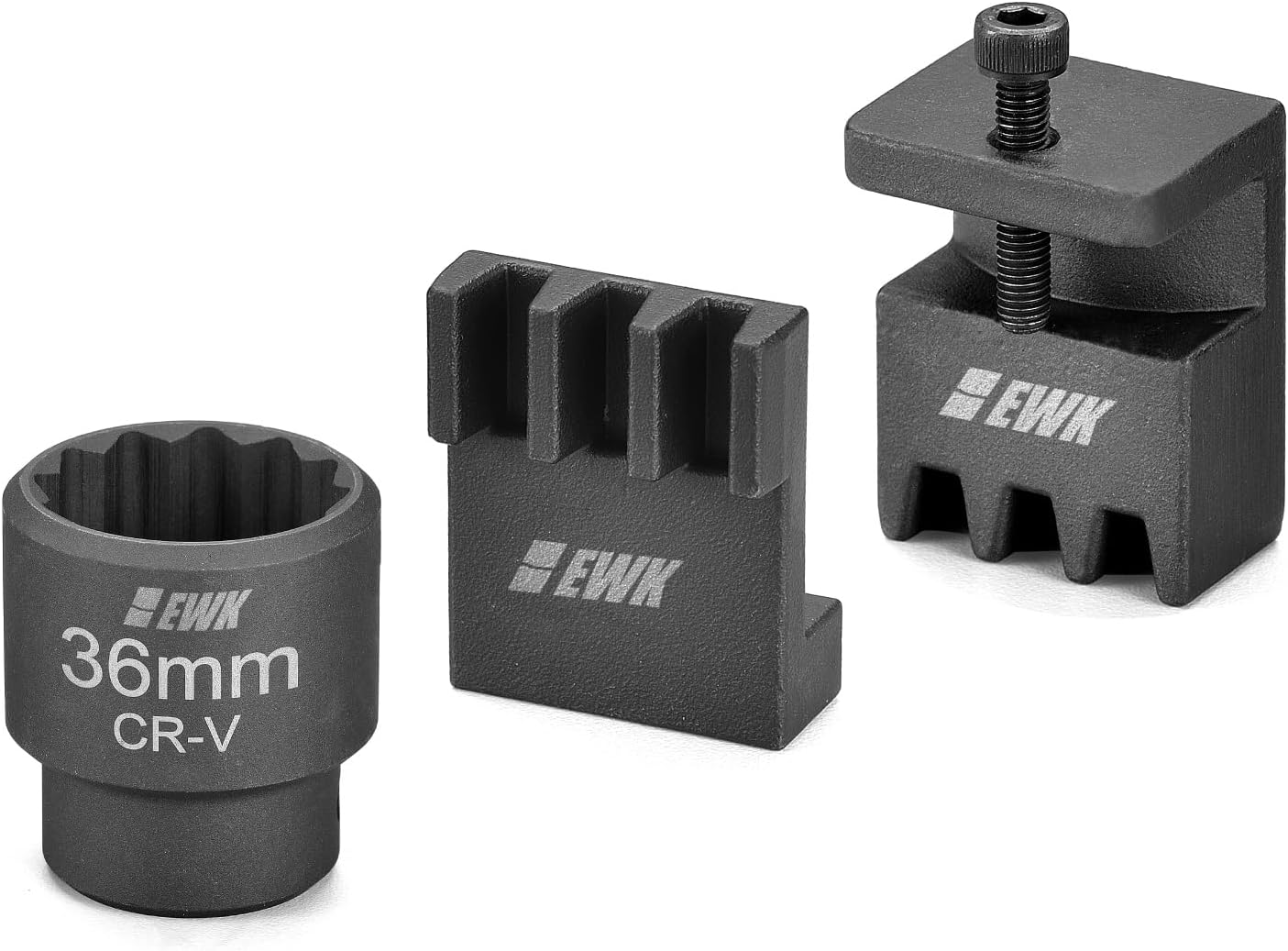 Flywheel Locking Tool Set for 6.6L Duramax, 36mm 3/4-Inch 12-Point Socket & Dual Locking Plates for Water Pump and Crankshaft Bolt Service