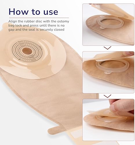 Miniatura 4 de 15 bolsas de colostomía, dos piezas convexas de ostomía suministros de colostomía, bolsas de ostomía drenables para piel irregular irregular y