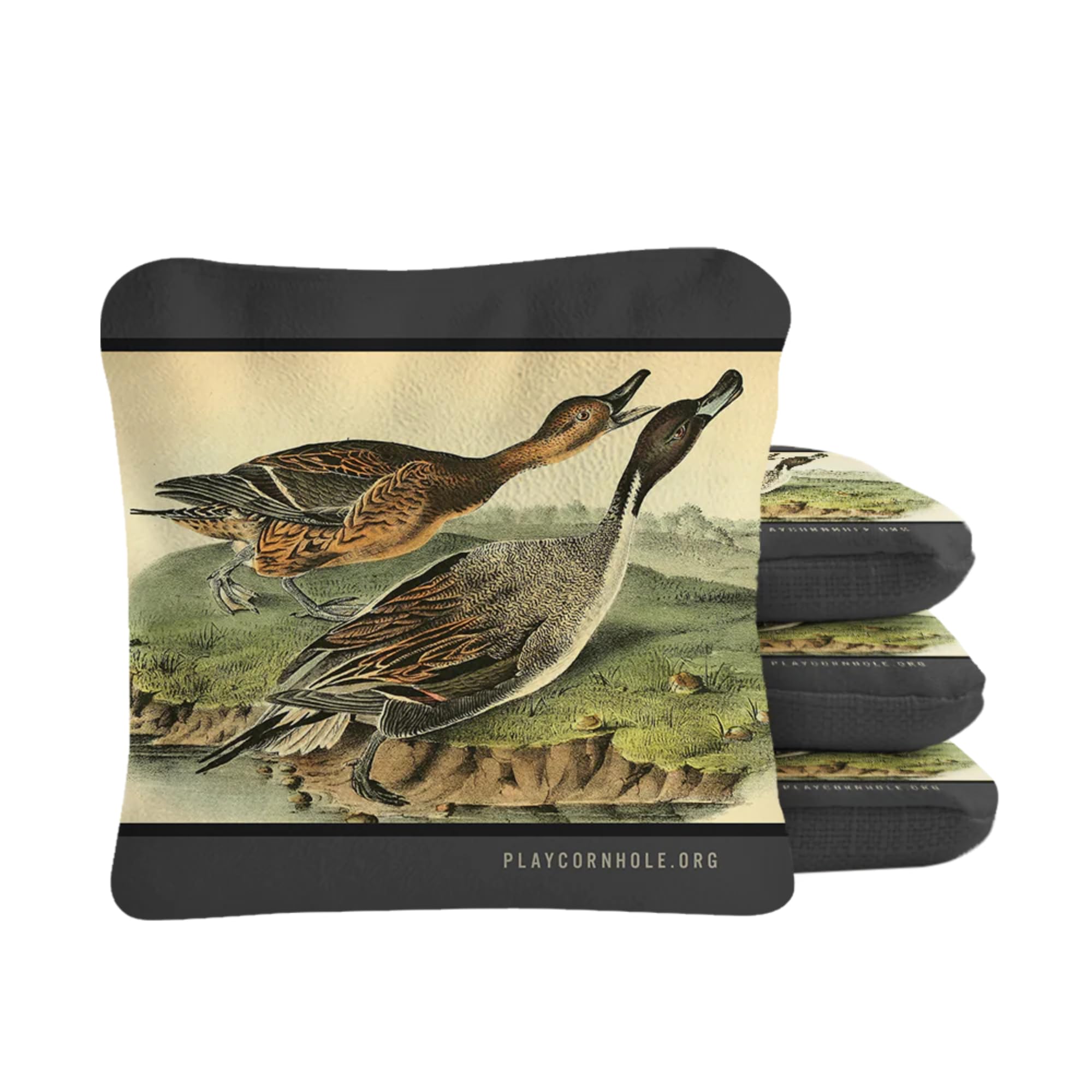 ACA Synergy Pro Professional Cornhole Bags Dual Sided Regulation 6x6 Set of 4 Outdoorsman Pintail Gray