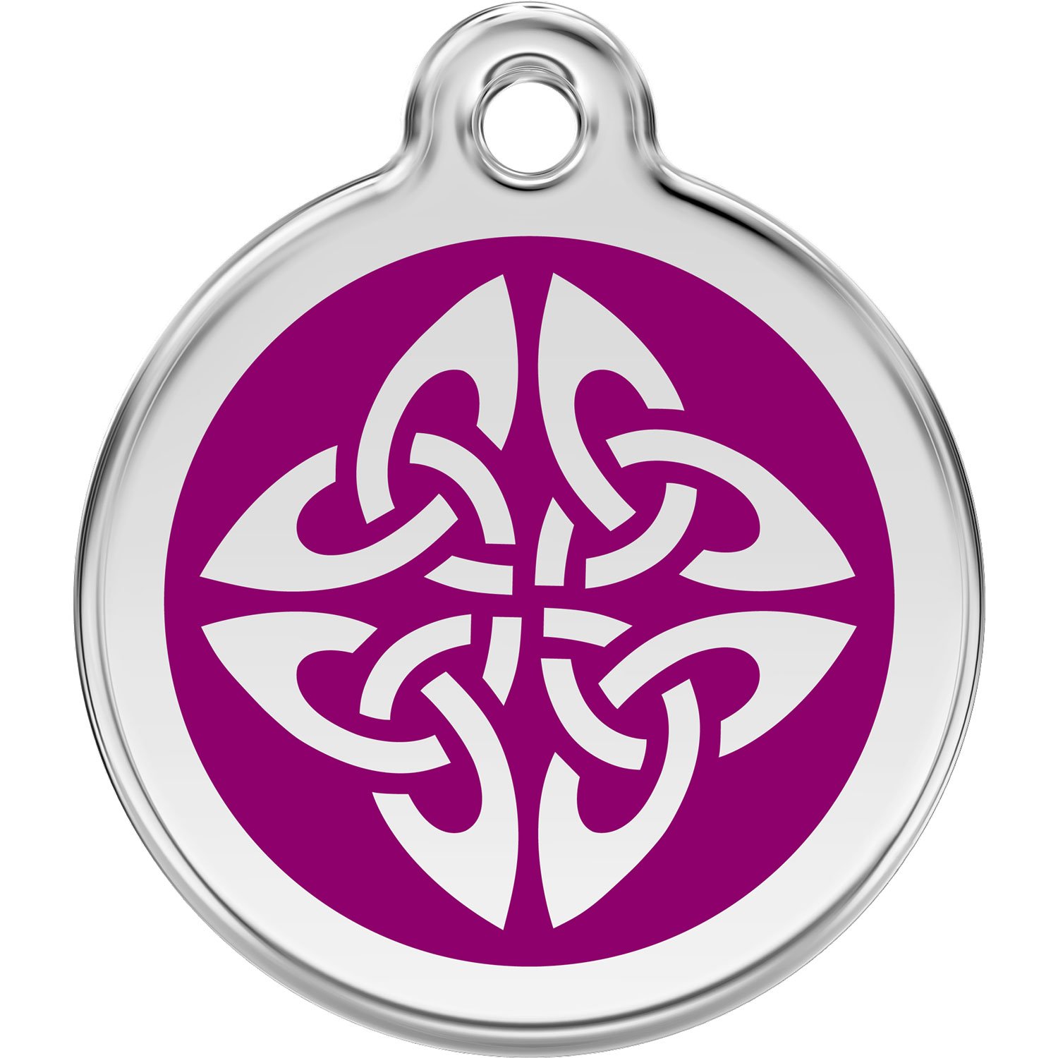 Red Dingo Personalized Tribal Arrows Pet ID Dog Tag (Large Purple)