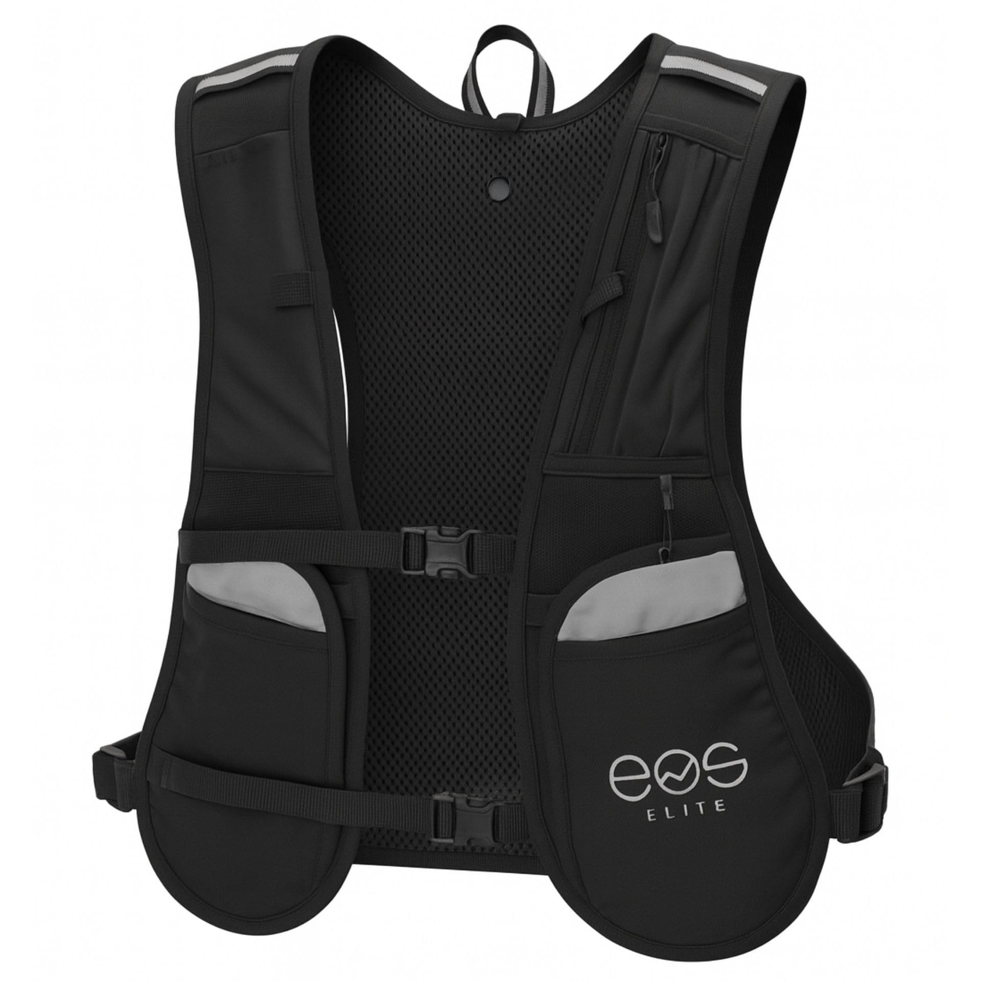Eos Elite UltraEndure Running & Trail Vest, 200g Hydration Pack for Men & Women, 6-Pocket Endurance Running Backpack with Tube Route & Reflective Details for Trail Running & Marathon Training, Size L