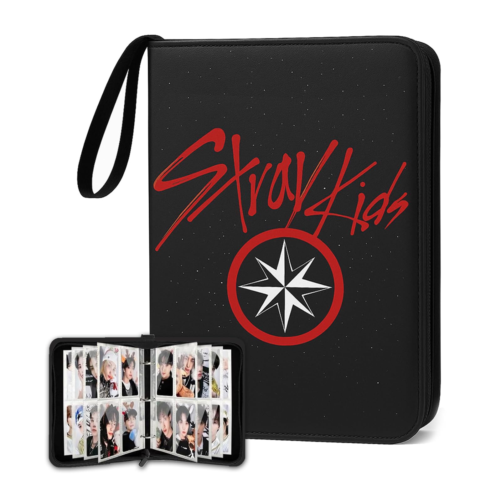 K-pop Photocard Binder 400 Pockets, Premium PU Leather Kpop Photocard Binder & 4 Pocket Binder, Cute SKZ Photocards Holder