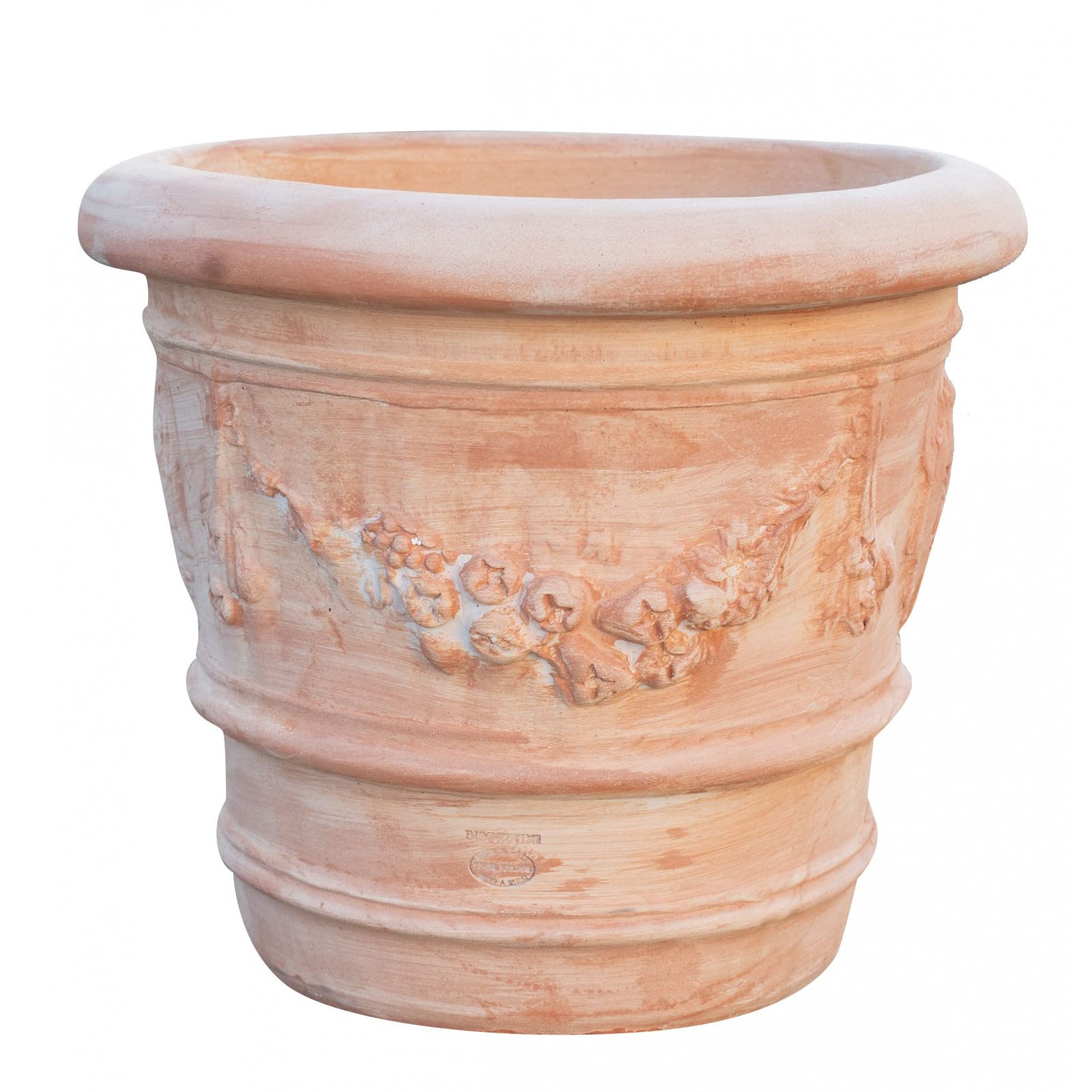 Biscottini Vasi terracotta grandi da esterno 44x50 cm Made in Italy | Vasi per piante grandi artigianali | Vaso terracotta grande