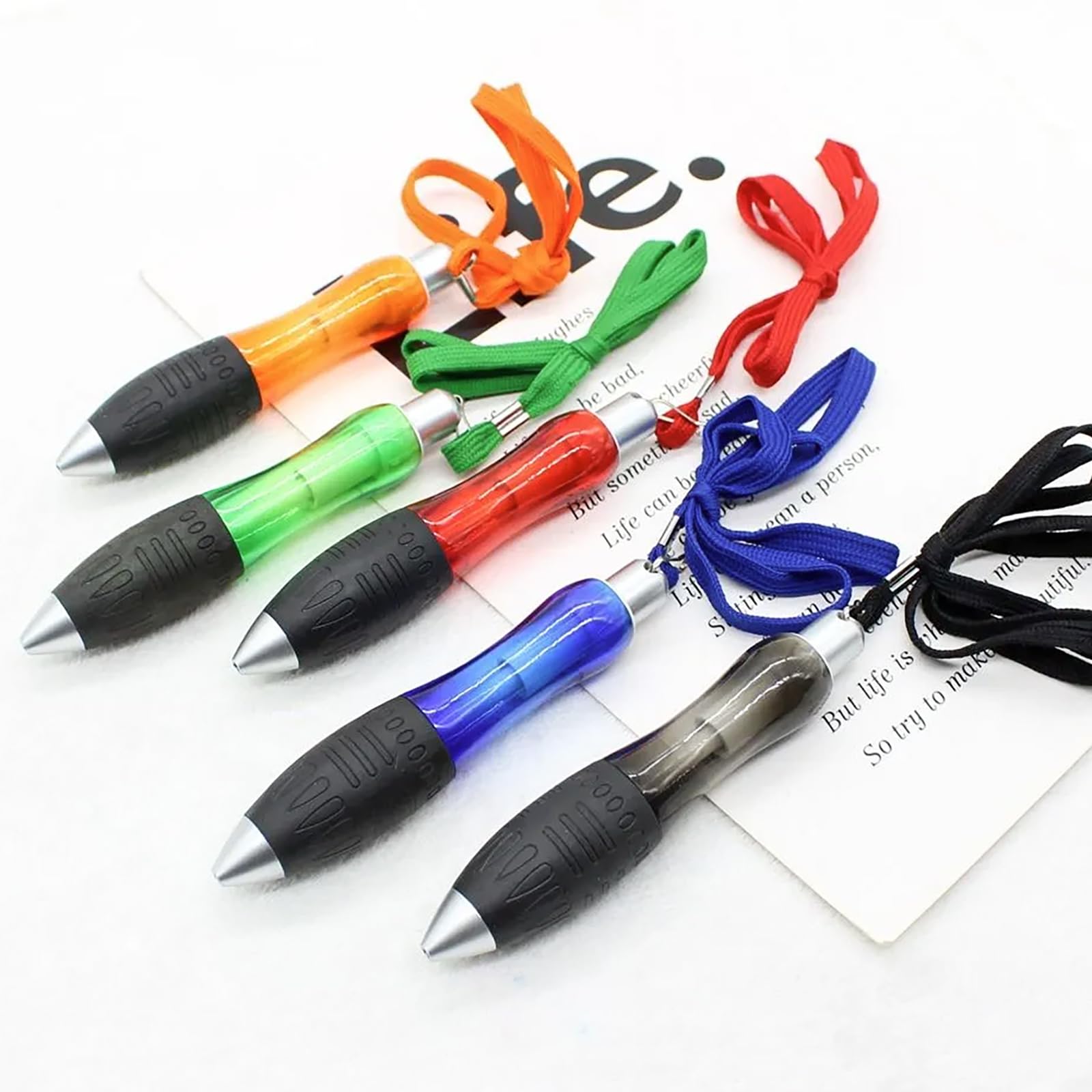 Feibety 5 Pcs Big Fat Heavy Weighted Pens with Hanging Rope - Image 4