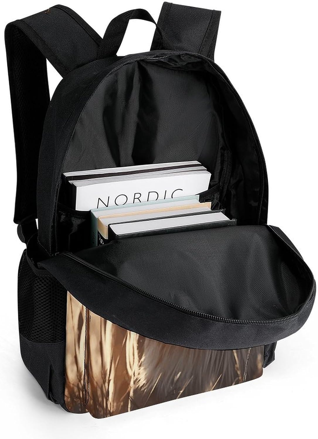 Portable Female Lion Backpack with Front & Side Pockets image 5