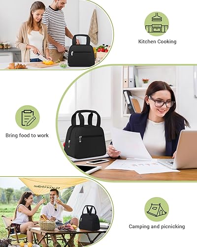 Miniatura 6 de Loncheras para mujer para el trabajo, lindas loncheras, plegables y reutilizables, bolsa de almuerzo para mujeres, hielera aislada para viajes,