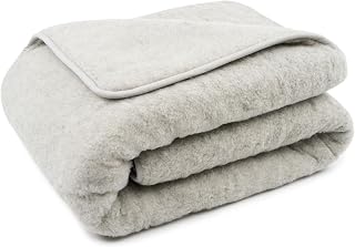 Woolee Doppellagige Merino Wolldecke aus 100% Schafwolle – Temperaturausgleichende Kuscheldecke & Wohndecke, Ideal als Tagesdecke & Sofaüberwurf (135x200)