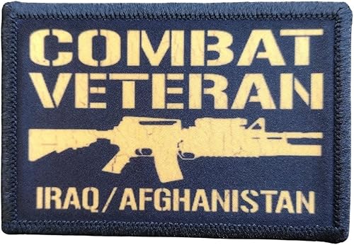 Combat Veteran Irak Afganistán - Parche de moral extraíble para equipo Molle, sombrero de operador, mochila, bolsa de paquete, mochila, fabricado en