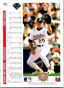Amazon.com: 1992 Upper Deck #153 Mark McGwire NM-MT Oakland