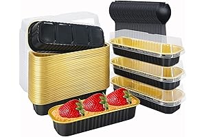 LNYZQUS Aluminum Foil Mini Loaf Pans with Lids