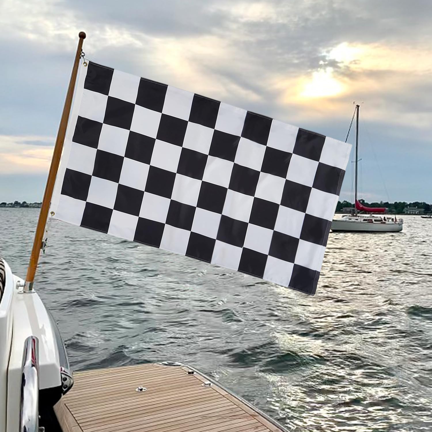 Drapeau De Course en Réseau Noir Et Blanc, 10 Drapeaux À Main, Décorations De Fête, Drapeaux D'Arbitres