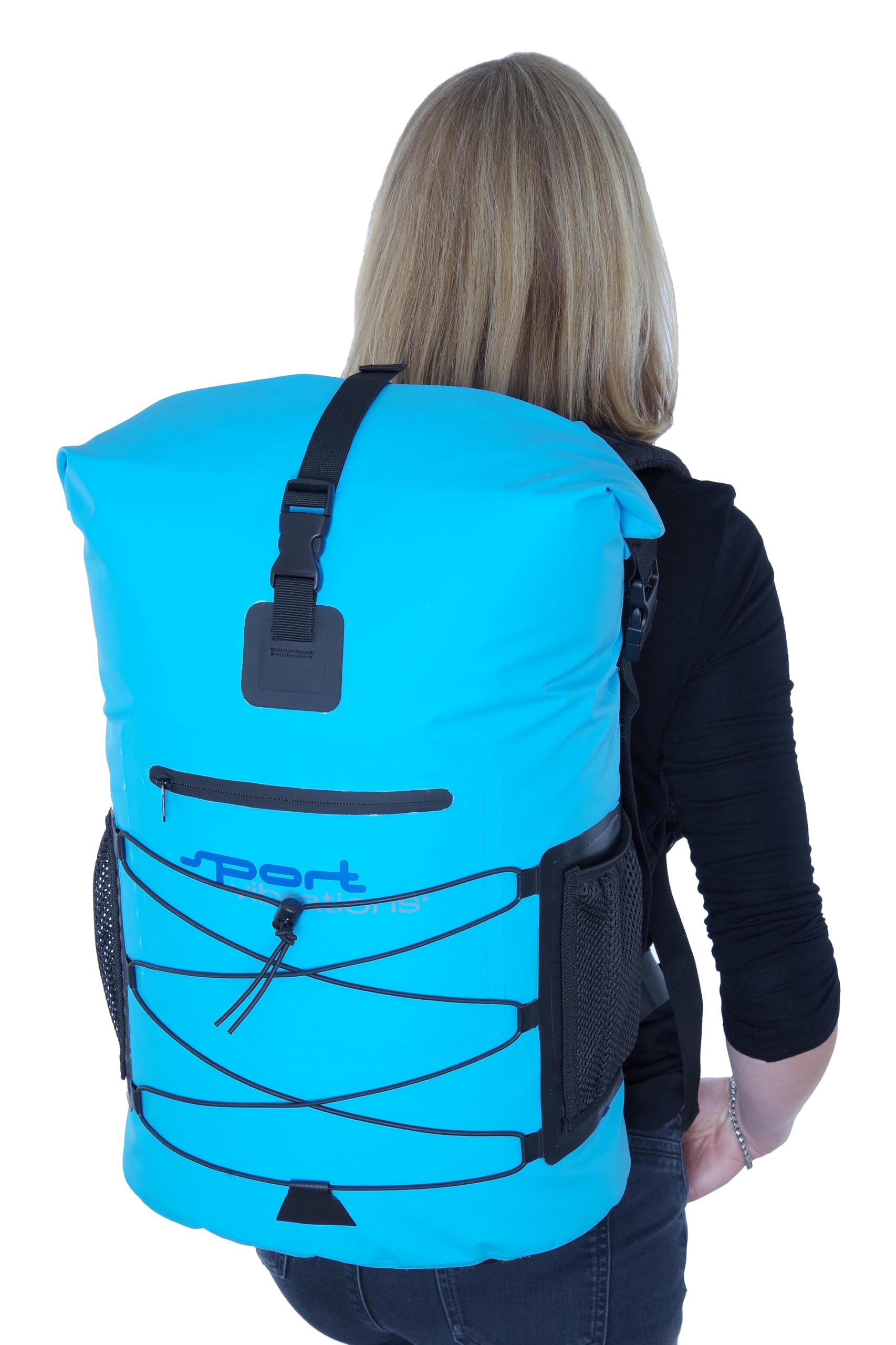 Premium Thermo-Dry Bag Rucksack – Sehr geräumiger 30-Liter Rolltop Outdoor-Rucksack, wasserdicht, mit hochwertigem Trägersystem und praktischem Getränkehalter