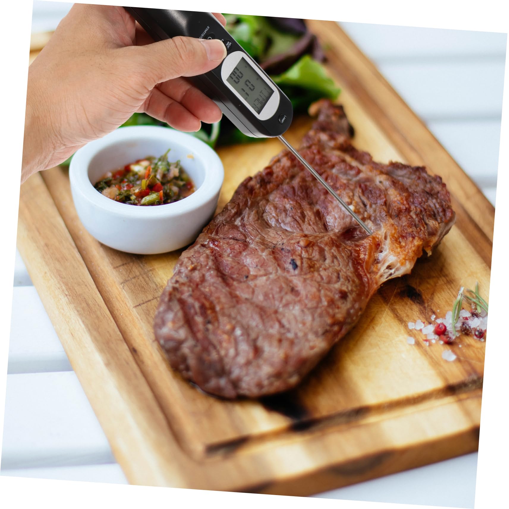 MAGICLULU 2sets Termometro Digitale Per Con Ricarica Usb Misuratore Di Temperatura Per Cucina e Barbecue Lettura Istantanea e Allerta Sonora Strumento Pratico Per Pollame Manzo e Suino