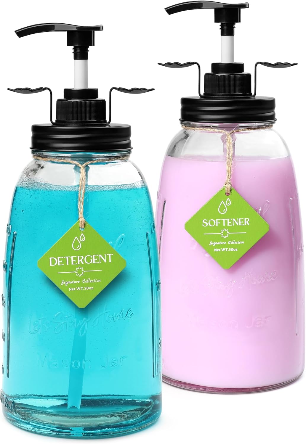 Laundry Soap Dispenser Bottles 2Pack 50fl oz Laundry Dispenser Bottles for Fabric