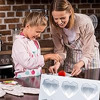 Vista 7 de Moldes de corazón para chocolate diamante corazón moldes de silicona para bombas de chocolate en forma de corazón molde de pastel de silicona