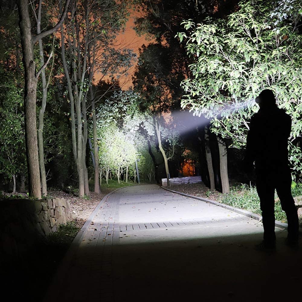 Latarka czołowa, latarka czołowa, akumulatorowa, superjasna latarka indukcyjna montowana na głowie, nocne światła wędkarskie, lampa ksenonowa ryżowa, wodoodporna, LED, do użytku na zewnątrz