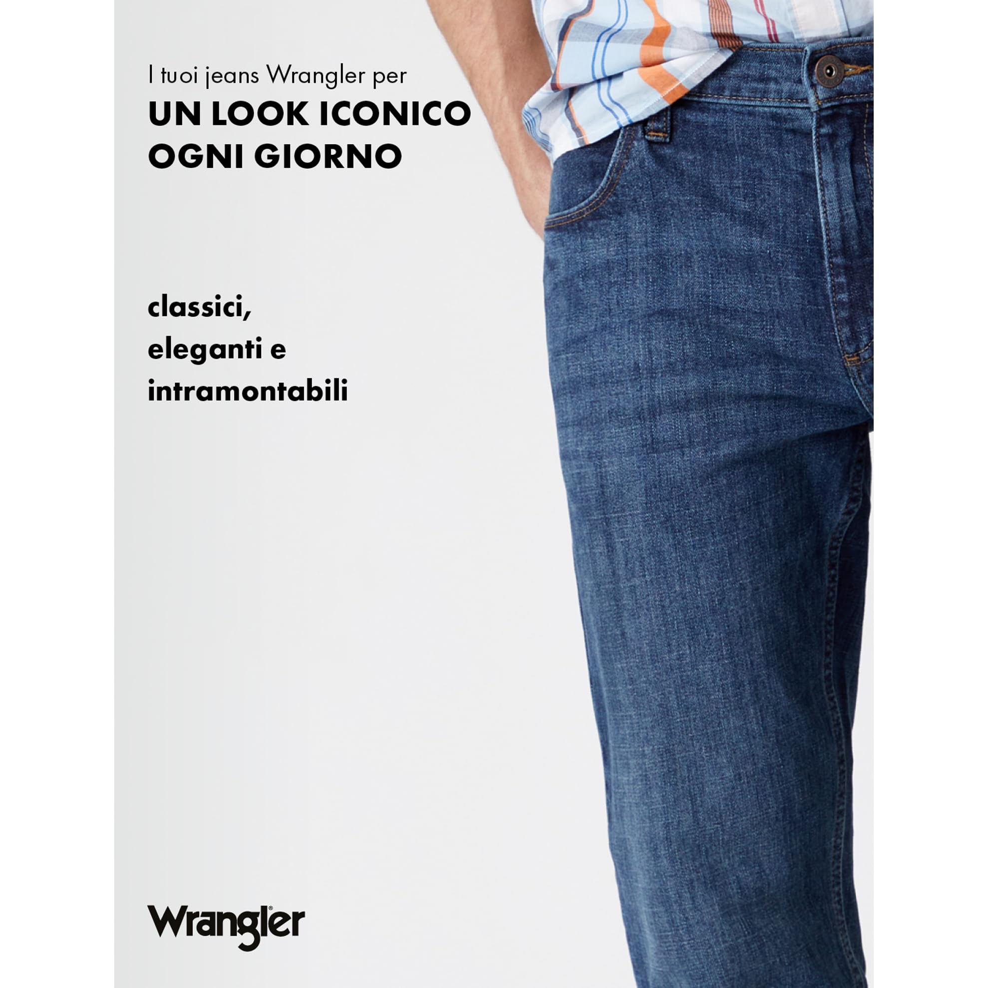 Wrangler Jeans da Uomo Red Cable Straight