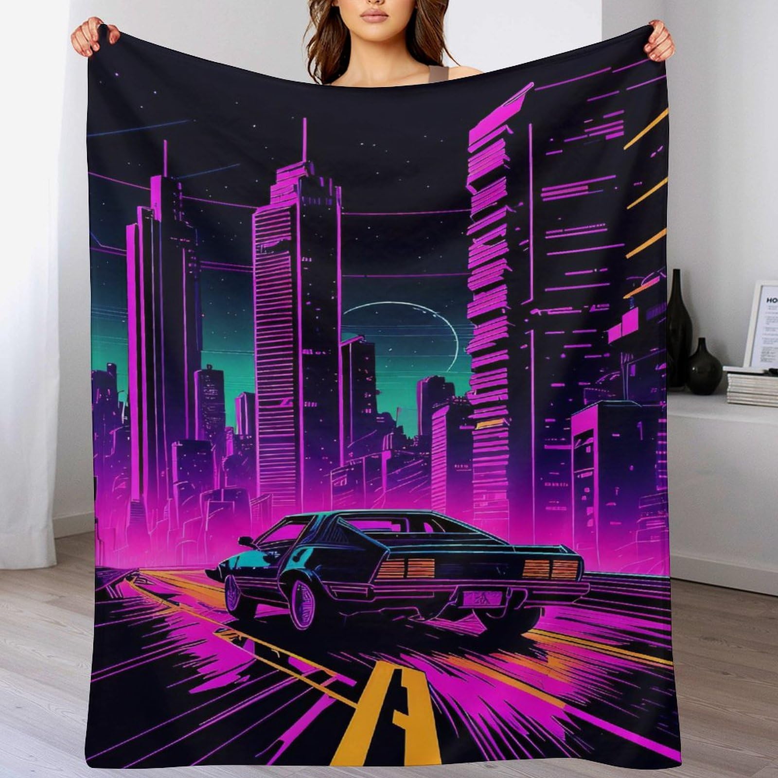 Voiture de sport couverture en flanelle de qualité supérieure pour literie élégante