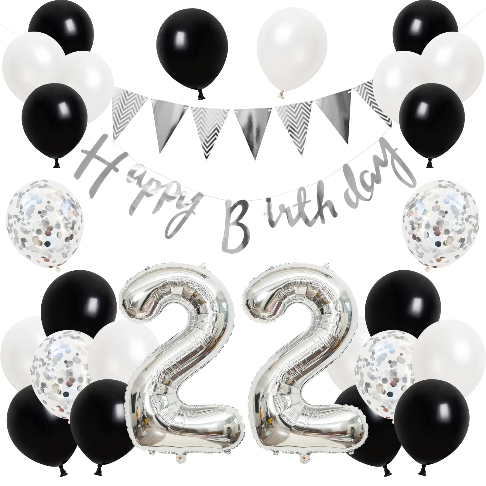 Amazon | 誕生日 バルーン 風船セット 飾り付け 22歳 happy birthday