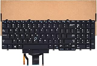 Replacement Backlit Keyboard for Dell Latitude E5550 E5570 E5580 E5590 E5591 5550 5570 5580 5590 5591, Precision 3510 3520 7510 7520 7710 7720 Series Laptop with Pointer US Layout