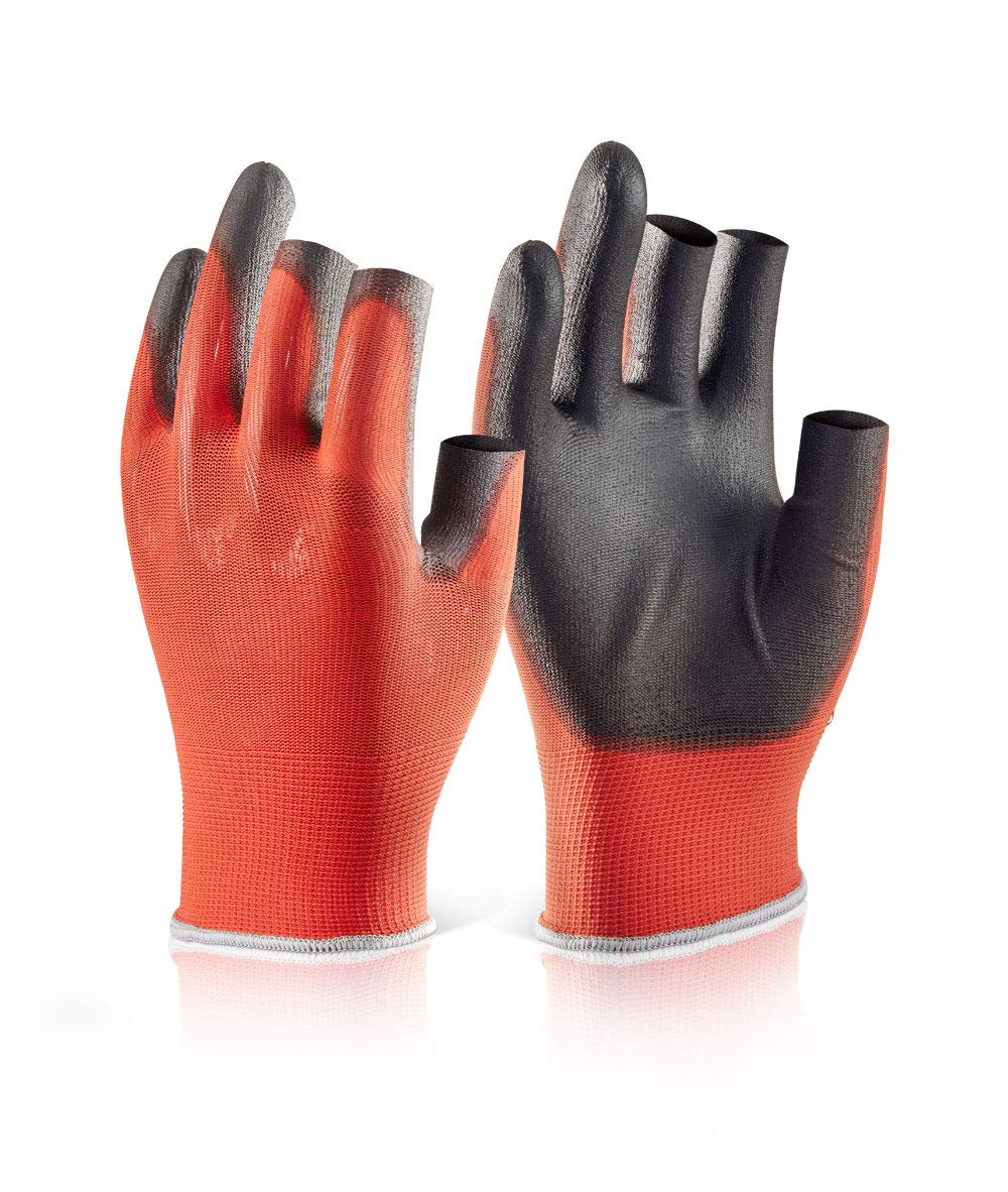 PU COATED 3 FINGERLESS GLOVE EXTRA LARGE (SIZE 10)