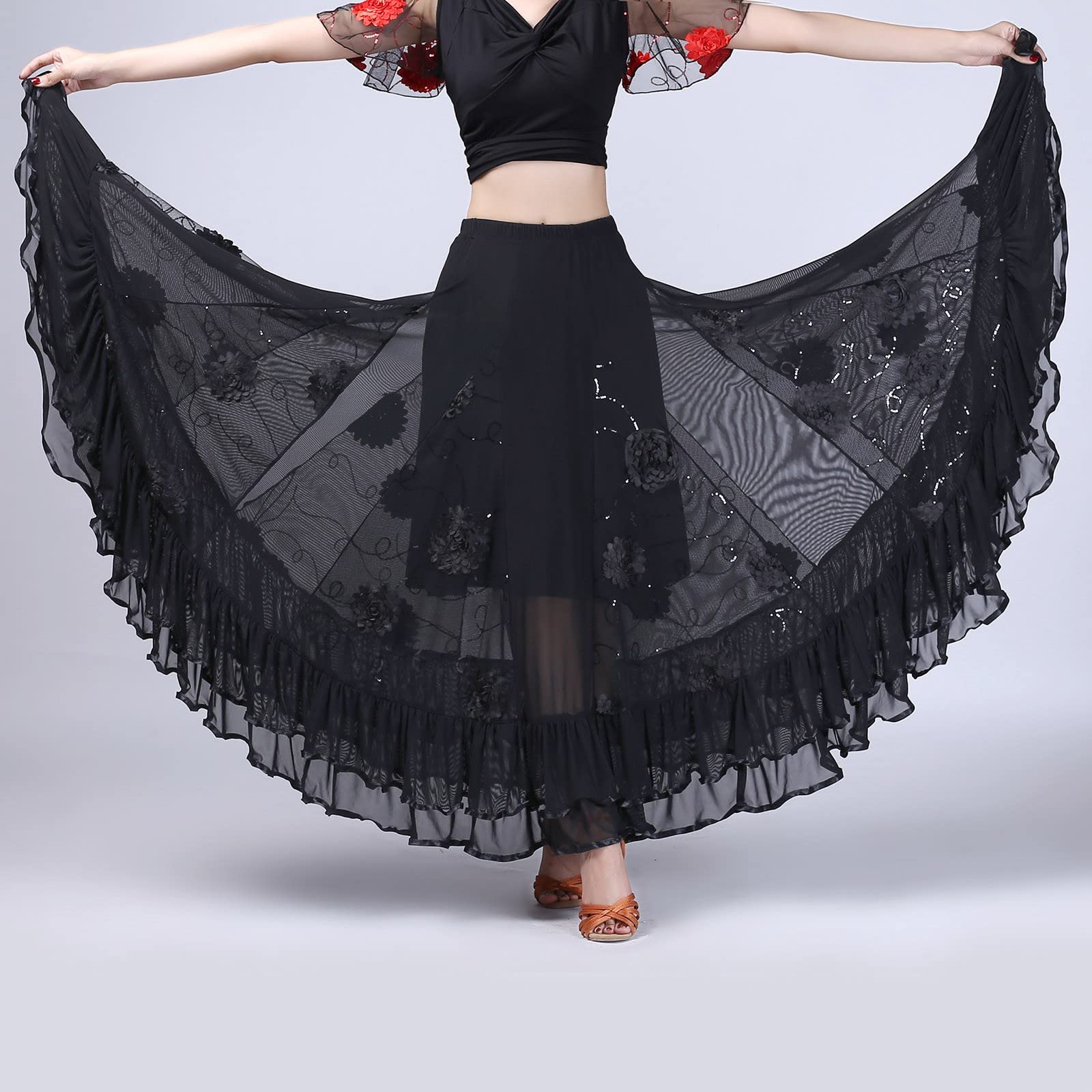 Gonna in tulle da donna, lunga, classica, minigonna elastica a vita alta, elegante, gonna da ballo, per carnevale, gonna leggera elasticizzata, per matrimonio, cosplay, danza