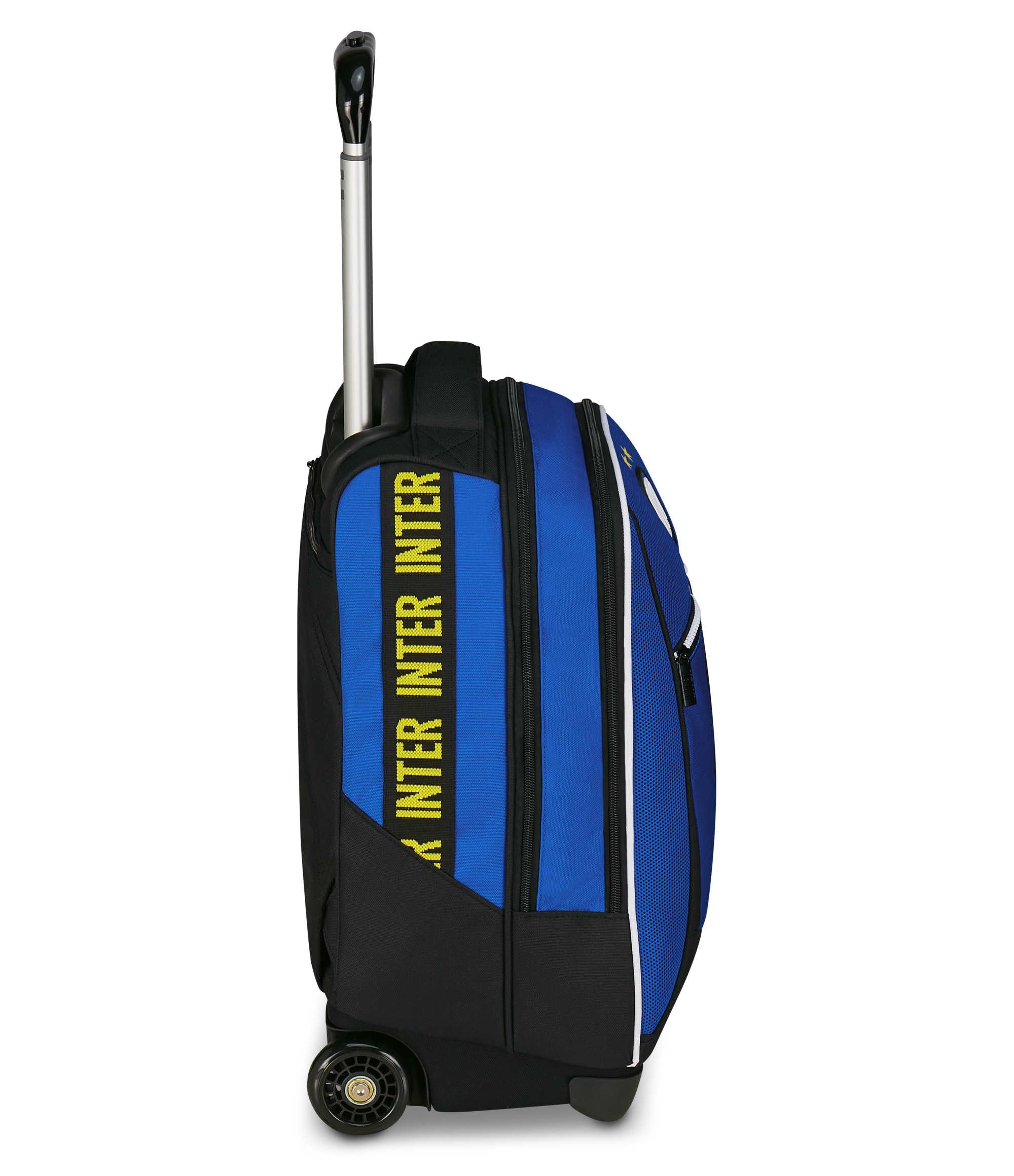 Seven Inter Big Trolley Calcio Scuola Fisso, Blu, 2 in 1, Doppio Uso, Trolley e Zaino, Scuola Elementare e media, Per bambini e ragazzi, Prodotto ufficiale, Idea regalo