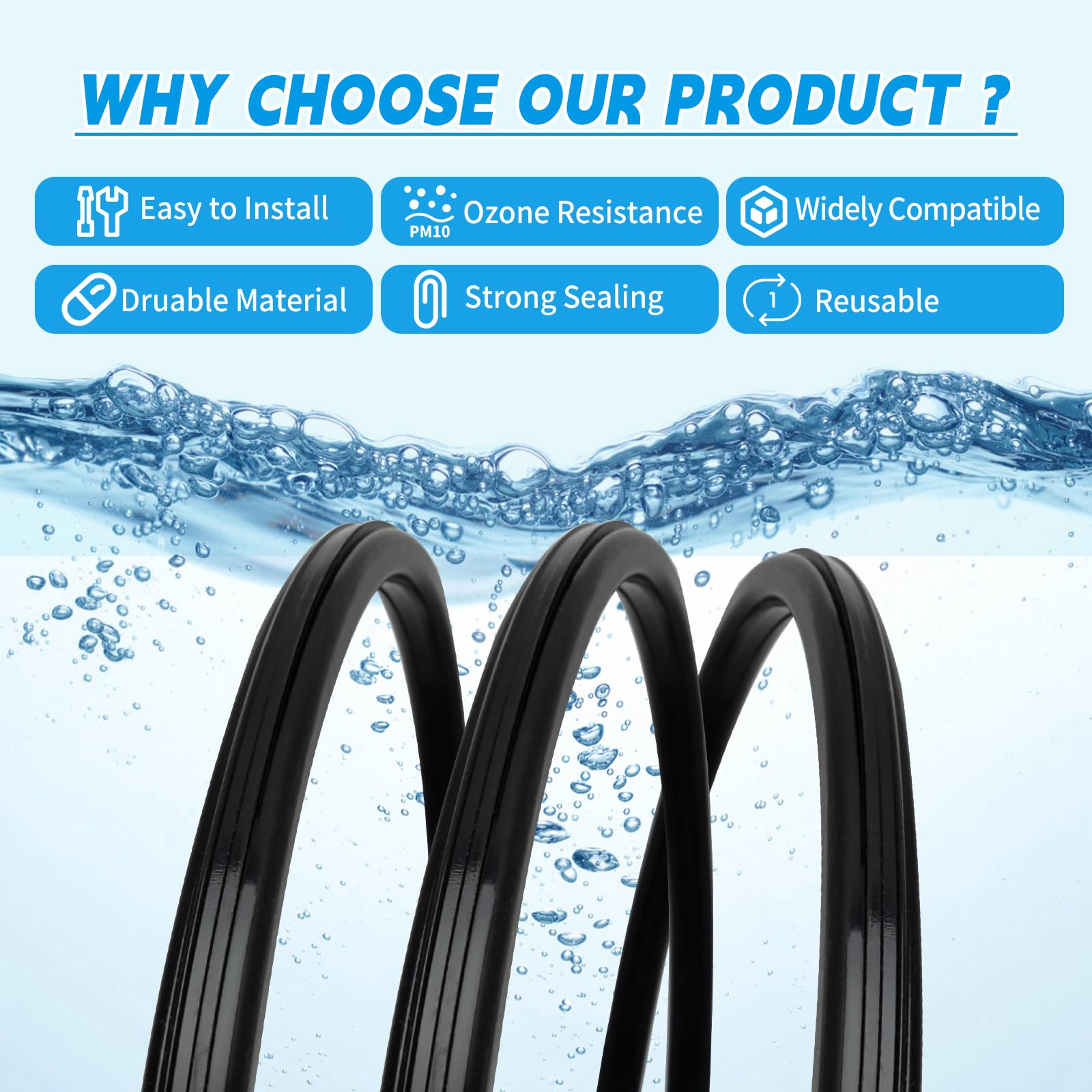 Metallverstärkte Filterdichtung Für Hayward Pro-Grid DE & SwimClear Filter – DEX2422Z2 Ersatz Inkl. Silikonfett