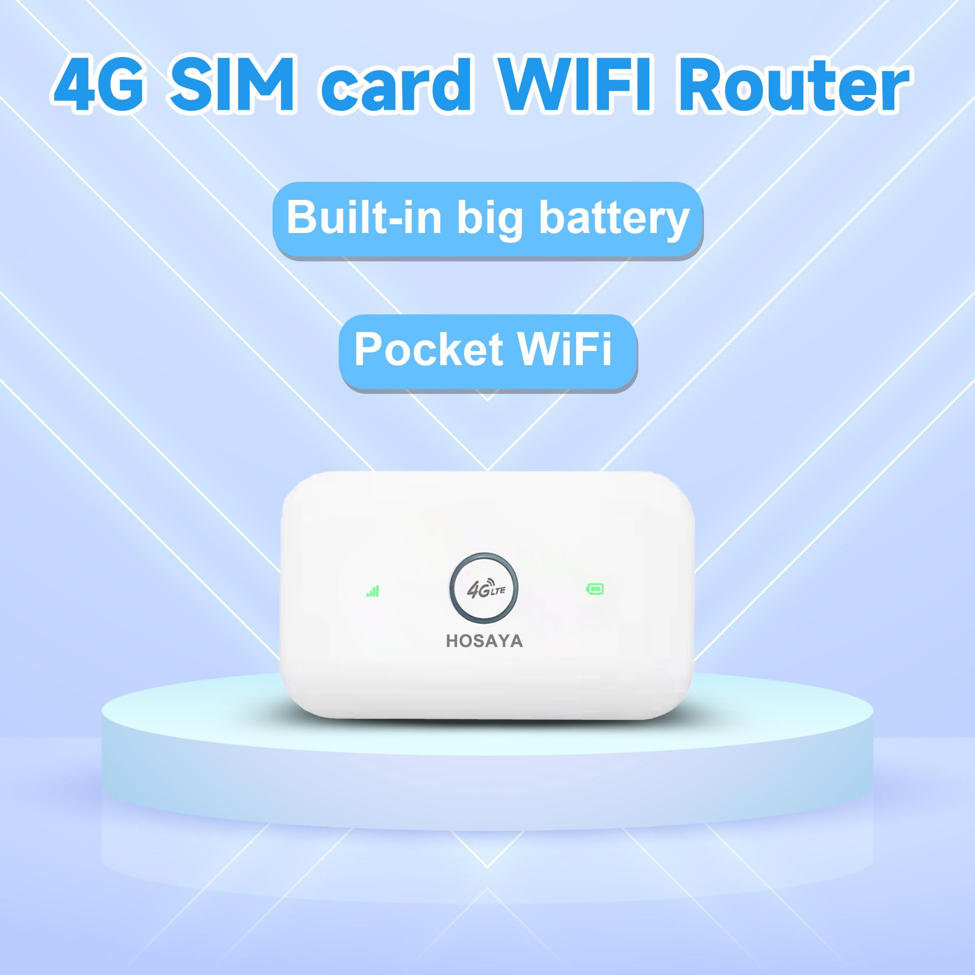 portable WiFi 4G SIM Card Router 10 WiFi users 4G LTE WiFi Modem with Built-in Battery High Speed Travel Hotspot Mini Router Unlocked 4G mifi