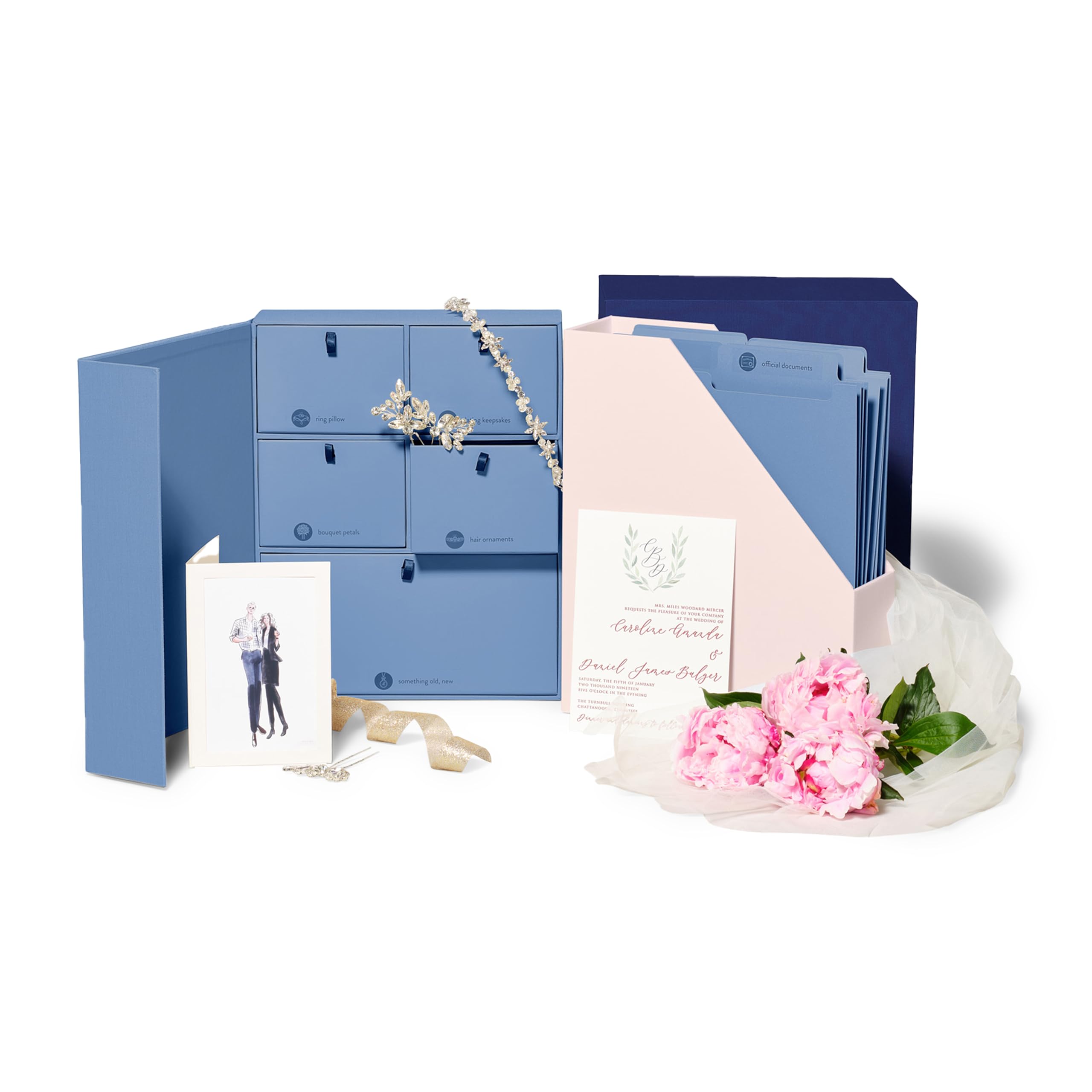 Amazon.com: Savor | Deluxe Wedding Keepsake Box with 52 Labels, 6