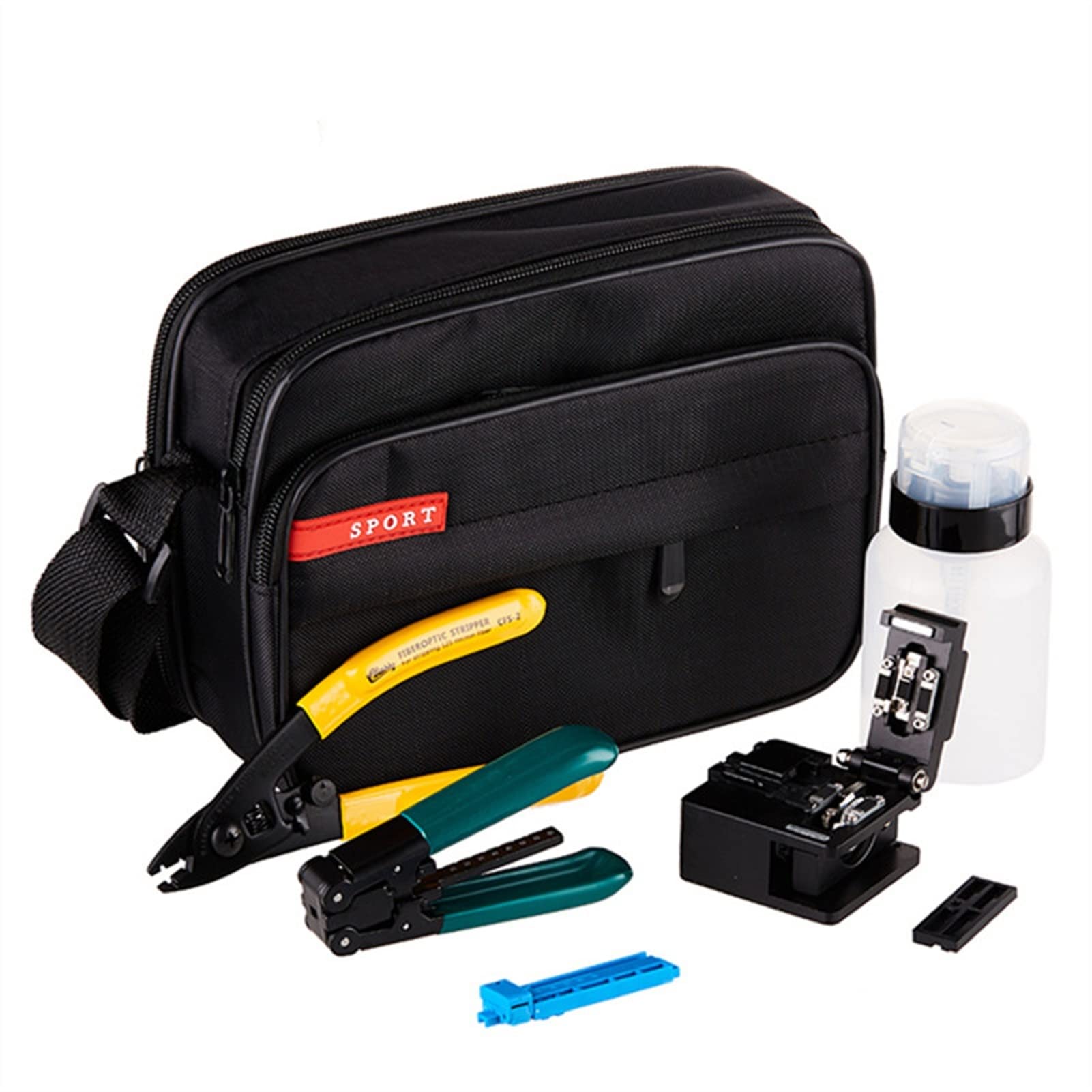 LNHHG Fiber Cleaver, Hot Melt 7 In 1 Fiber Optic FTTH Tool Kit With Cleaver And 1MW Visual Fault Locator