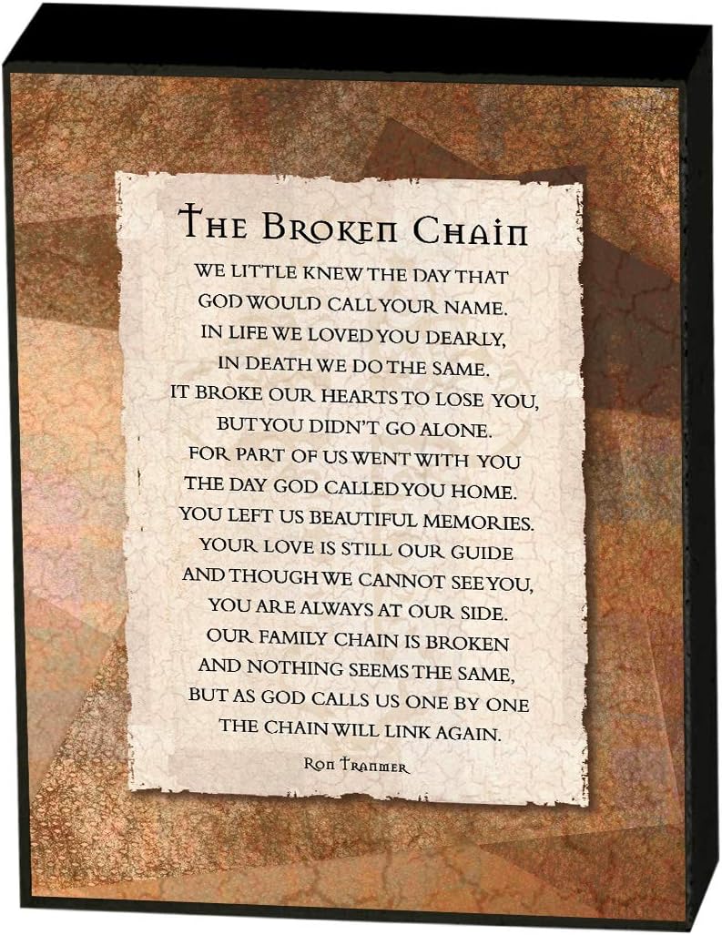 Elanze Designs The Broken Chain Ron Tranmer Bereavement 11