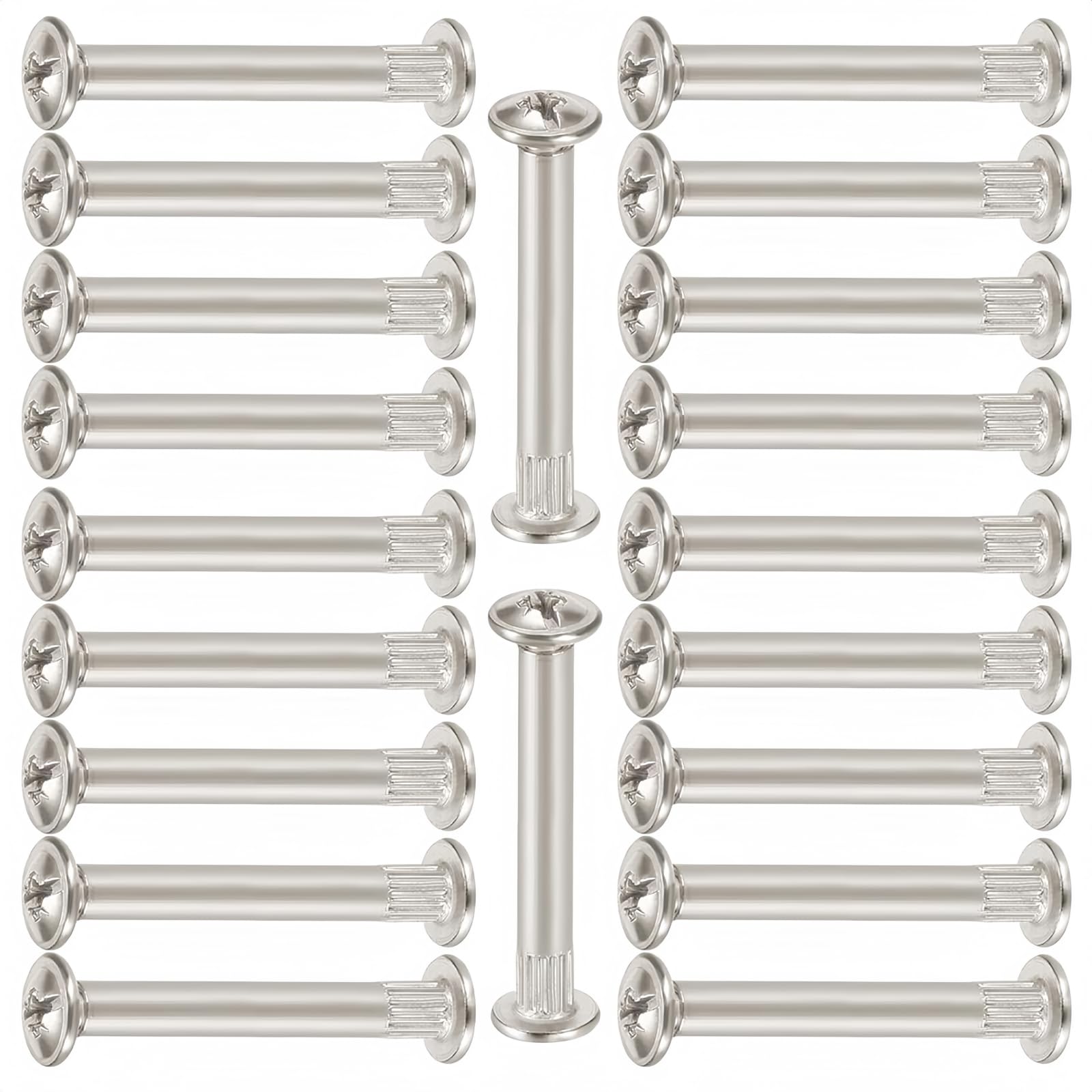 25PCS Cupboard Joining Bolts, M4 Furniture Connecting Screws Bolts, Cupboard Joining Bolts, Switch Box Repair, Metal Connecting Screws Bolts,Kitchen Cabinet Carcase Connectors for Connecting Furniture