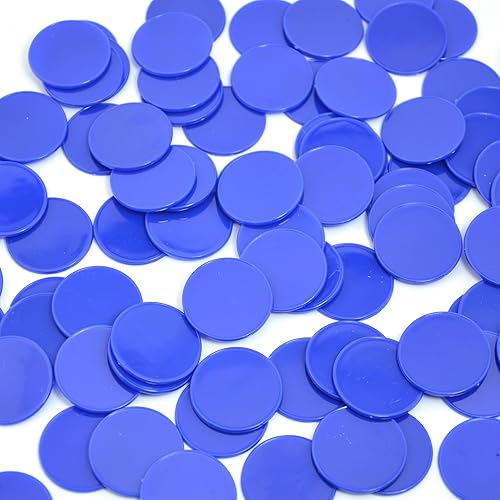 Vista 20 de Smartdealspro 100 unidades de 1.260 in/1.26 pulgadas de plástico opaco para contadores de aprendizaje Discos Mini fichas de Poker Fichas de Juego