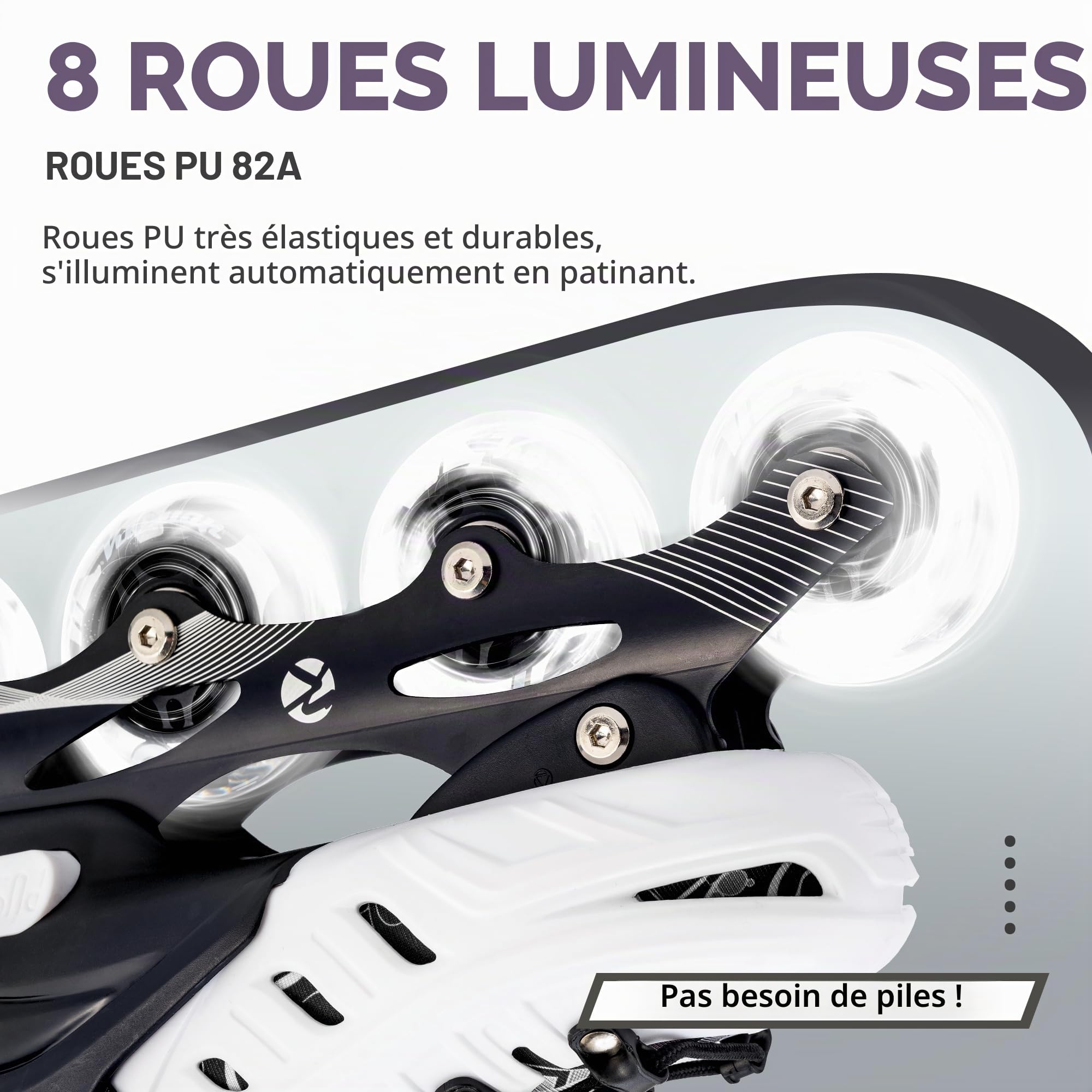 Kuxuan Skates Rollers en ligne pour enfants, réglables, amusants, pour filles, garçons, femmes, débutants en extérieur et en intérieur