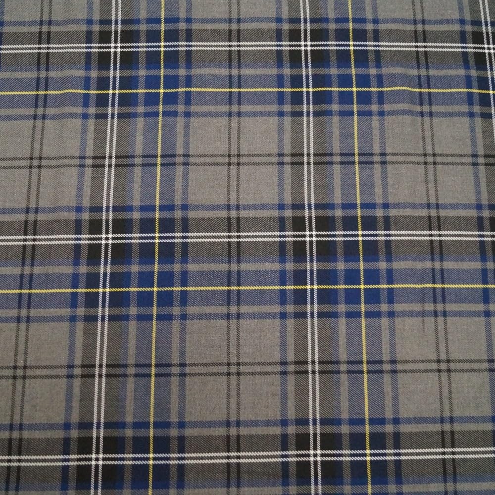 Polyviscose Tartan Fabric Fashion Scottish Plaid Check Woven (Sold Per Half Metre)
