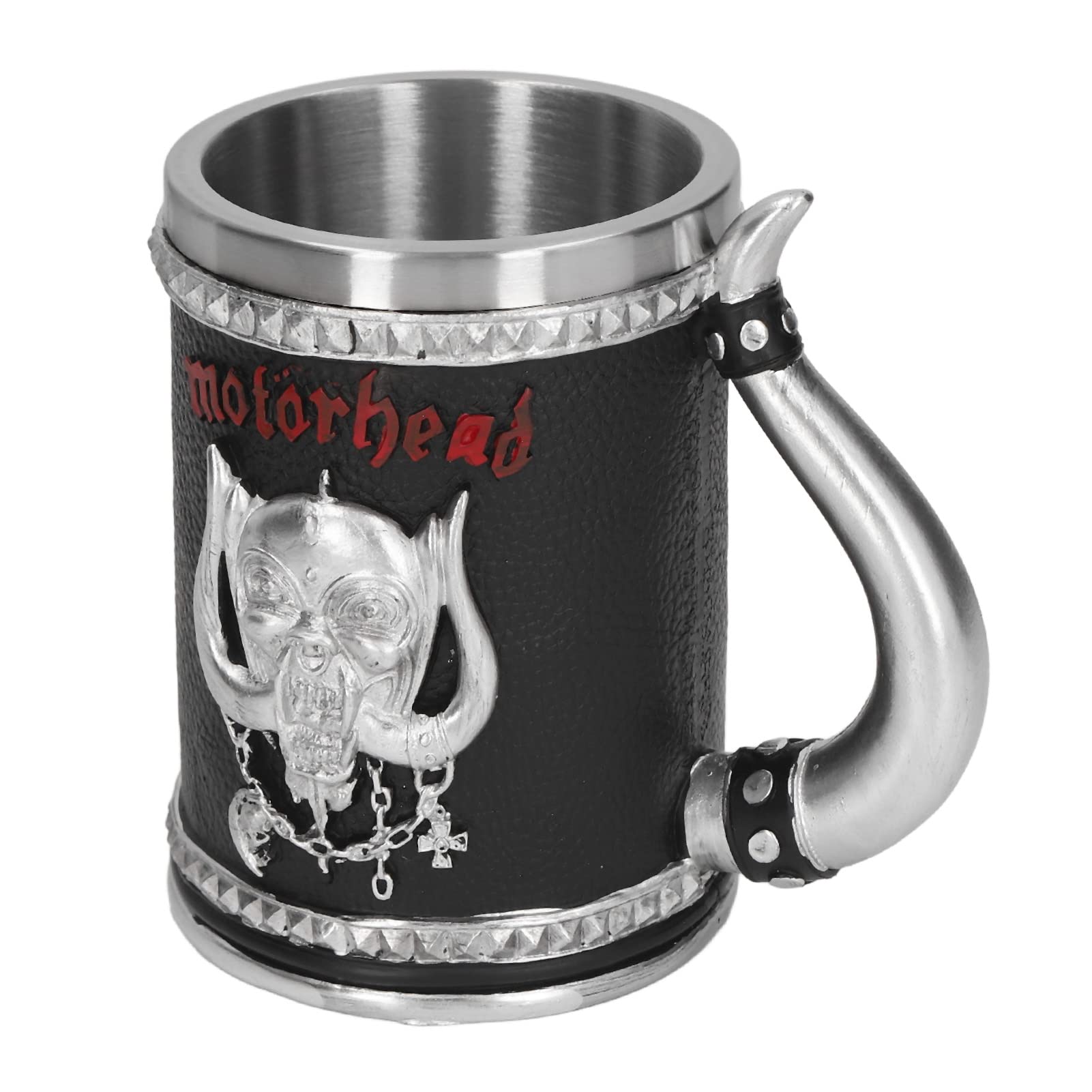 Tête de mort tasse à bière saine sans danger en acier pour boissons