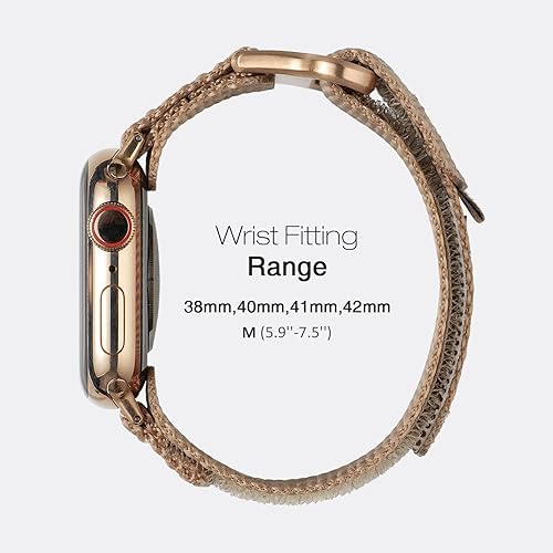 Vista 178 de Nereides Correa deportiva de nailon resistente con diseño de bucle tejido compatible con correa de Apple Watch, para iWatch de 1.65, 1.73, 1.77