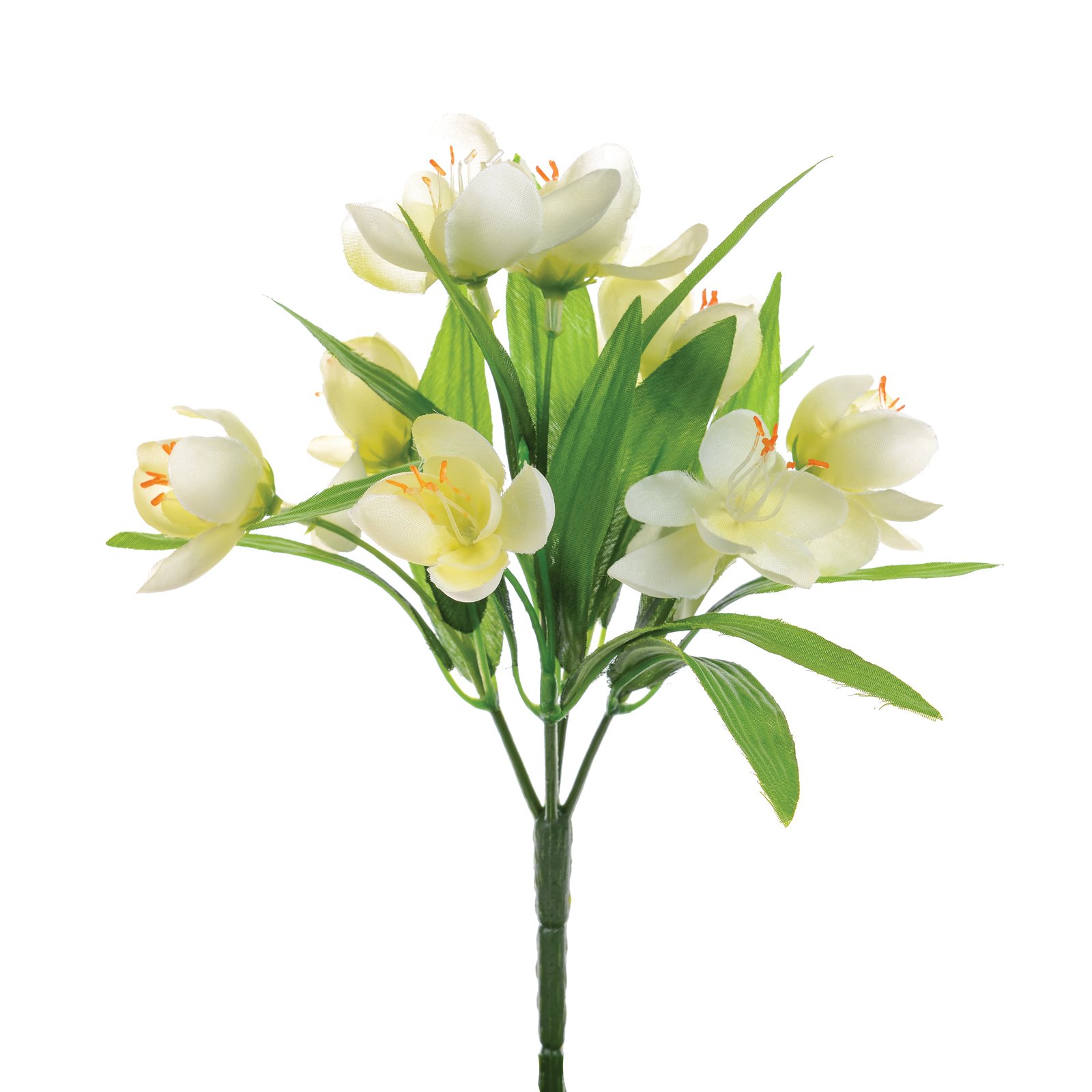 Faux Silk Artificial Crocus Bunch Cream 23cm/9 Inches Tall