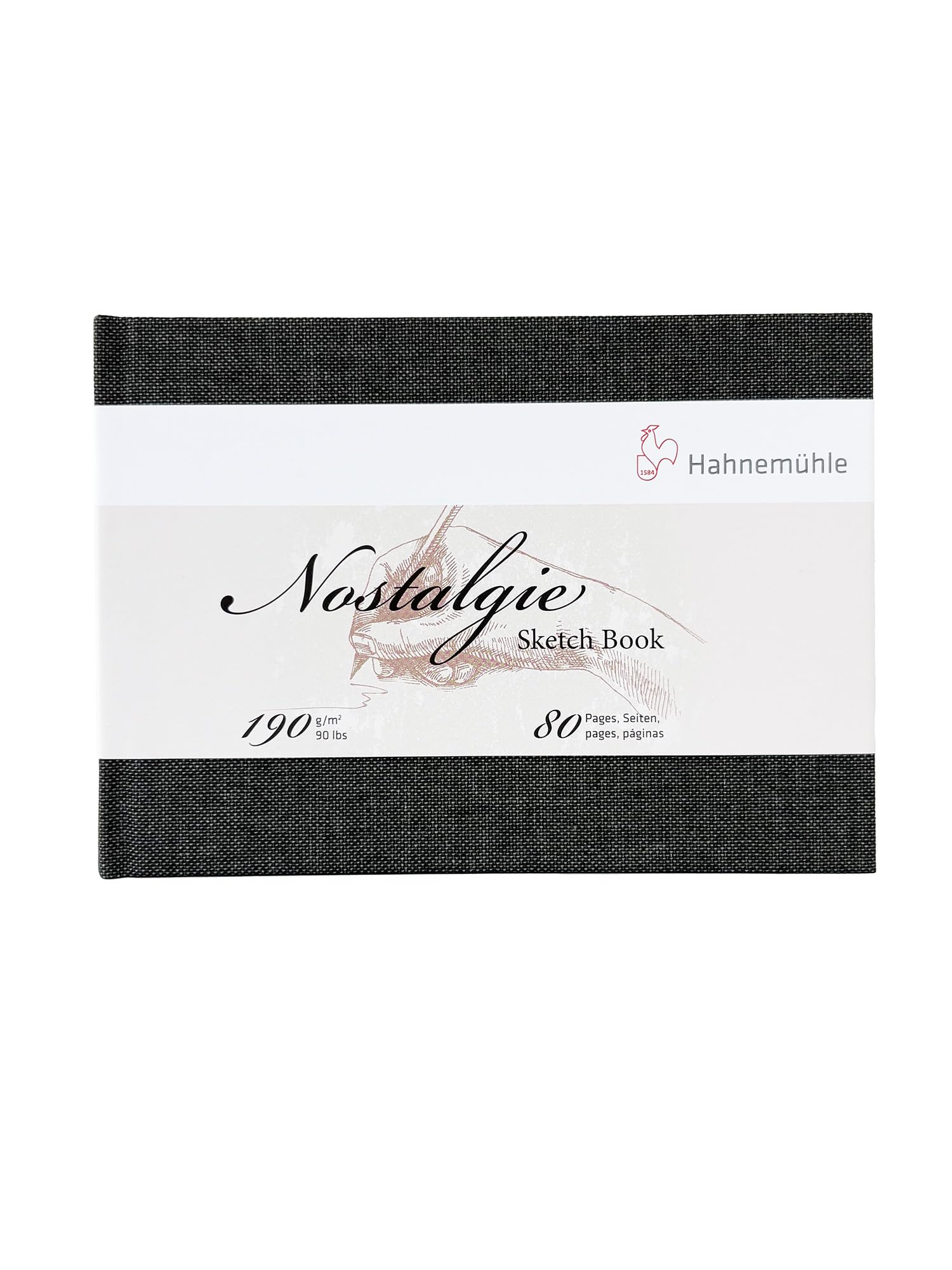 Hahnemuehle 10628691 Nostalgic Sketch Book, A6 Size, Landscape, 190gsm, White