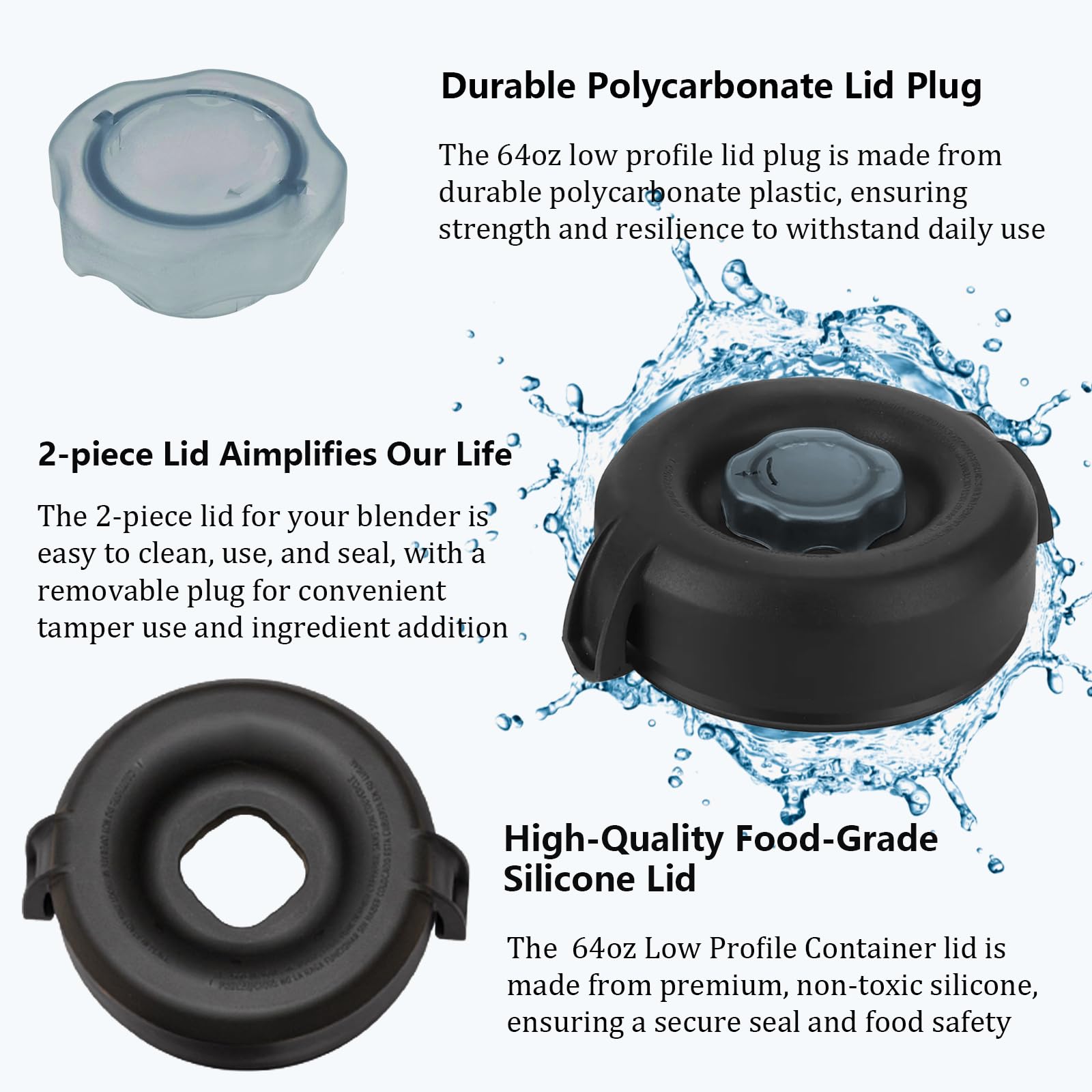Amazon | vitamix 蓋の交換用、64オンス 薄型コンテナ蓋 750、7500
