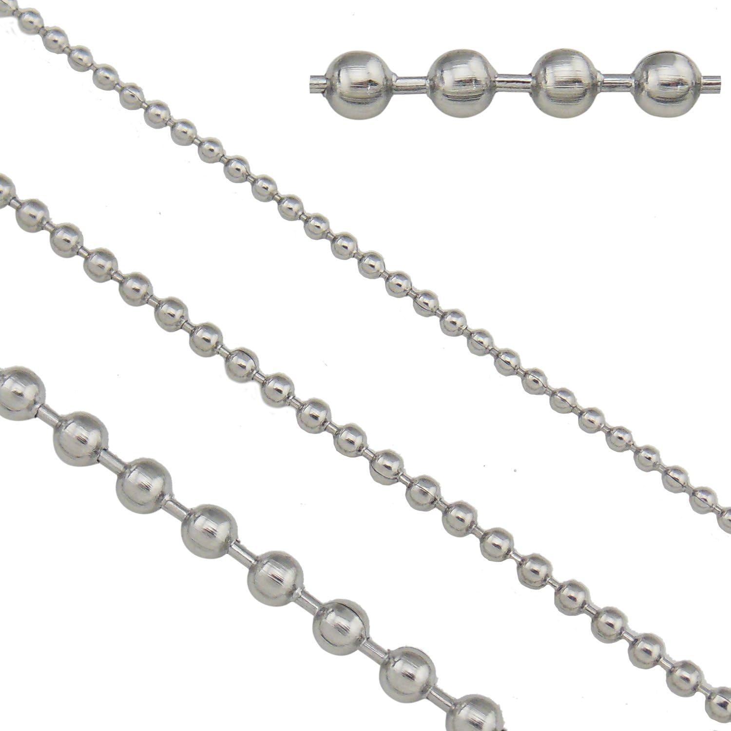 33ft Stainless Steel 1.5MM Ball Chains Findings Fit for Jewelry Making &DIY (SC1018
