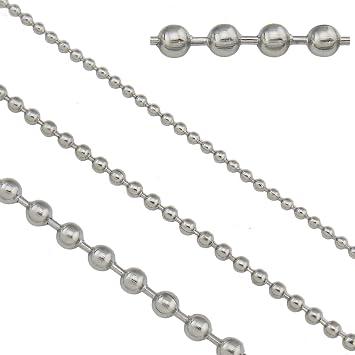33ft Stainless Steel 2MM Ball Chains Findings for Jewelry Making &DIY SC-1018-B