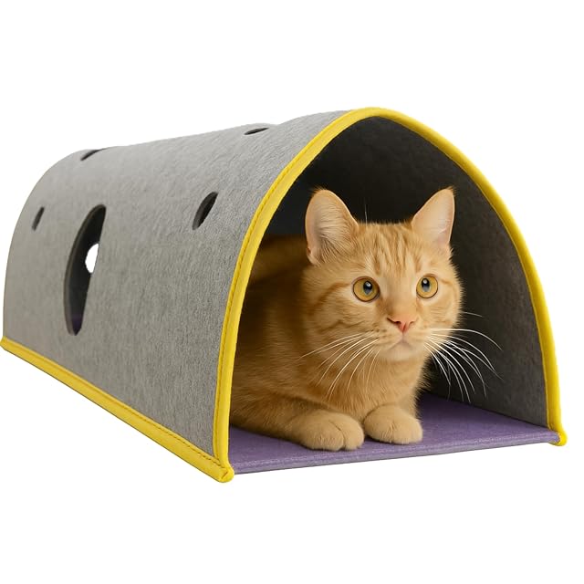 BYPET Túnel para gatos para jugar y dormir en interiores, 100 cm