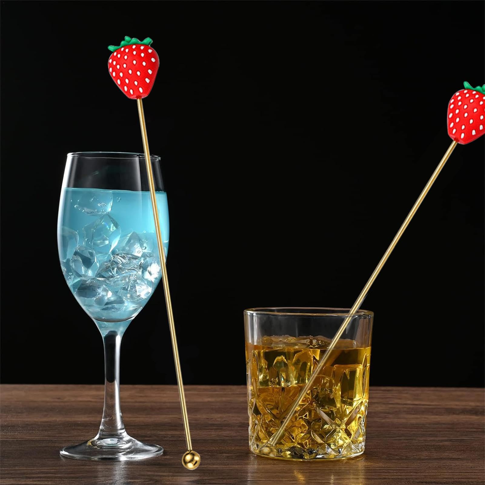 SET OF 2 Cocktailrührer Kaffee-Rührstäbchen Cocktail-Rührstäbe
